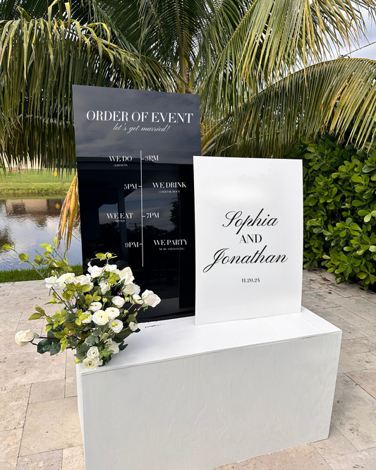 Forever Collection | Wedding Welcome Sign And Order Of Event